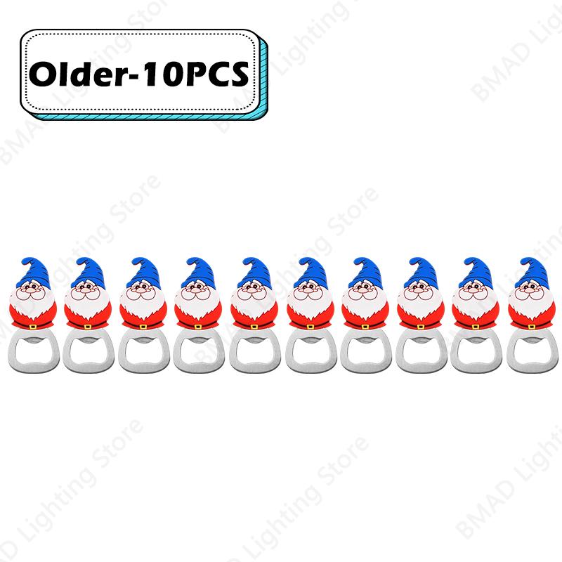 Christmas Beer Opener Santa Snowman Bottle Openers Silicone Stainless Steel for 2025 Christmas Party Decor Supplies