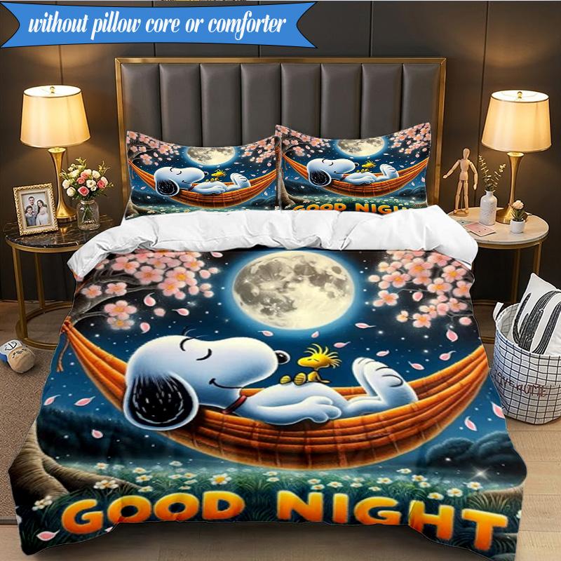 Cute Dog Sweet Dreams 3pcs K-pop music group Bedding set,Ideal for Bedroom, Dormitory,Including Duvet Cover And 2pcs Pillowcases,Fan gifts
