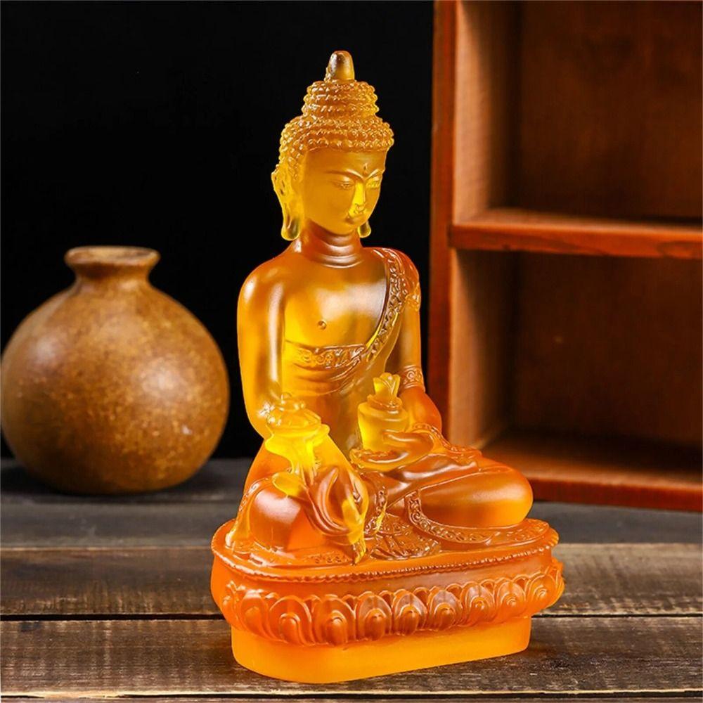 Resin Craft Medicine Buddha Statue Thai-style Pharmacist Buddhist Sculpture  Desktop
