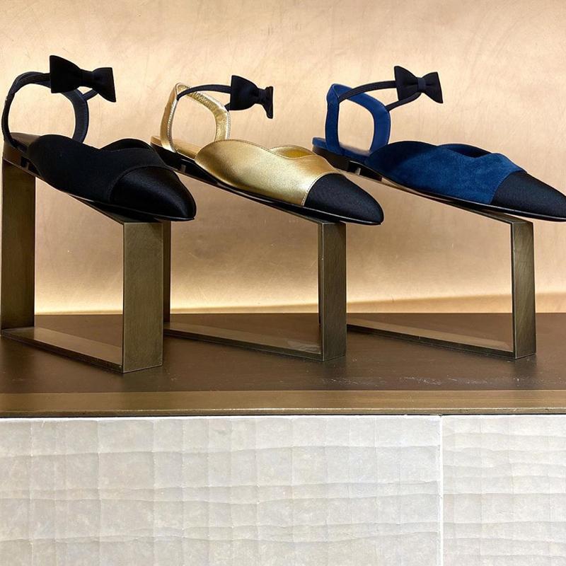 Новые туфли-лодочки с узлом-бабочкой, женские разноцветные туфли на высоком каблуке, женские модельные туфли Мэри Джейн, женские туфли на плоской подошве, Sandalias De Las Mujeres