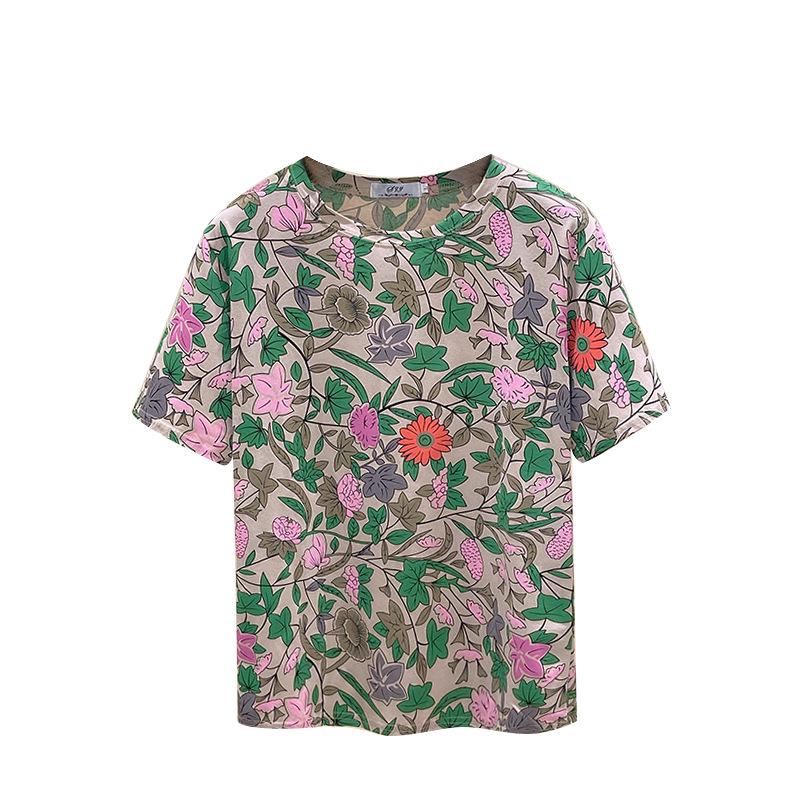 Женская летняя футболка с коротким рукавом больших размеров — корейский стиль, свободный крой, легкая, универсальный дизайн с новым принтом.