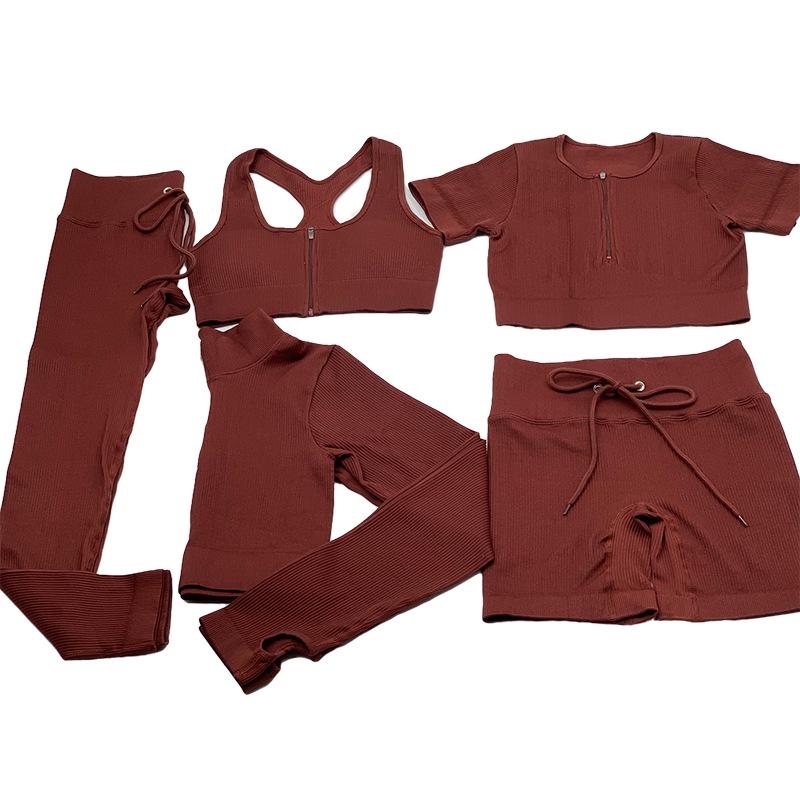 Женский бесшовный костюм для йоги с высокой талией — впитывающий пот, приподнимающий бедра, облегающий, с длинным рукавом, для фитнеса.