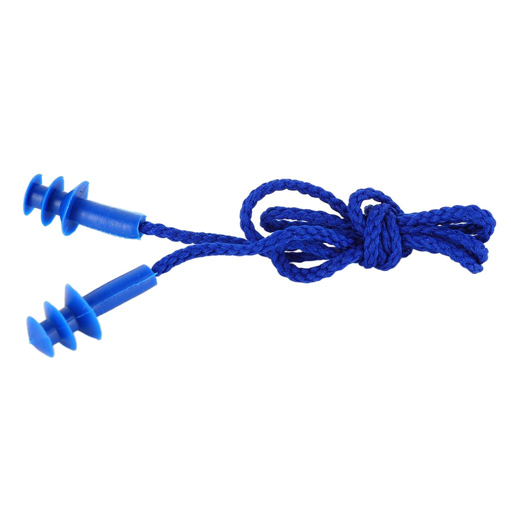 Silicone Ear Plugs Noise Canceling Reduction Waterproof Reusable Sound Blocking Earplugs for Sleeping Swimming Blue