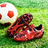 Children's Football Shoes Long Nails Broken Nails Leather Surface Fashion Velcro Low Top Professional Game Training Shoes Sports Shoes