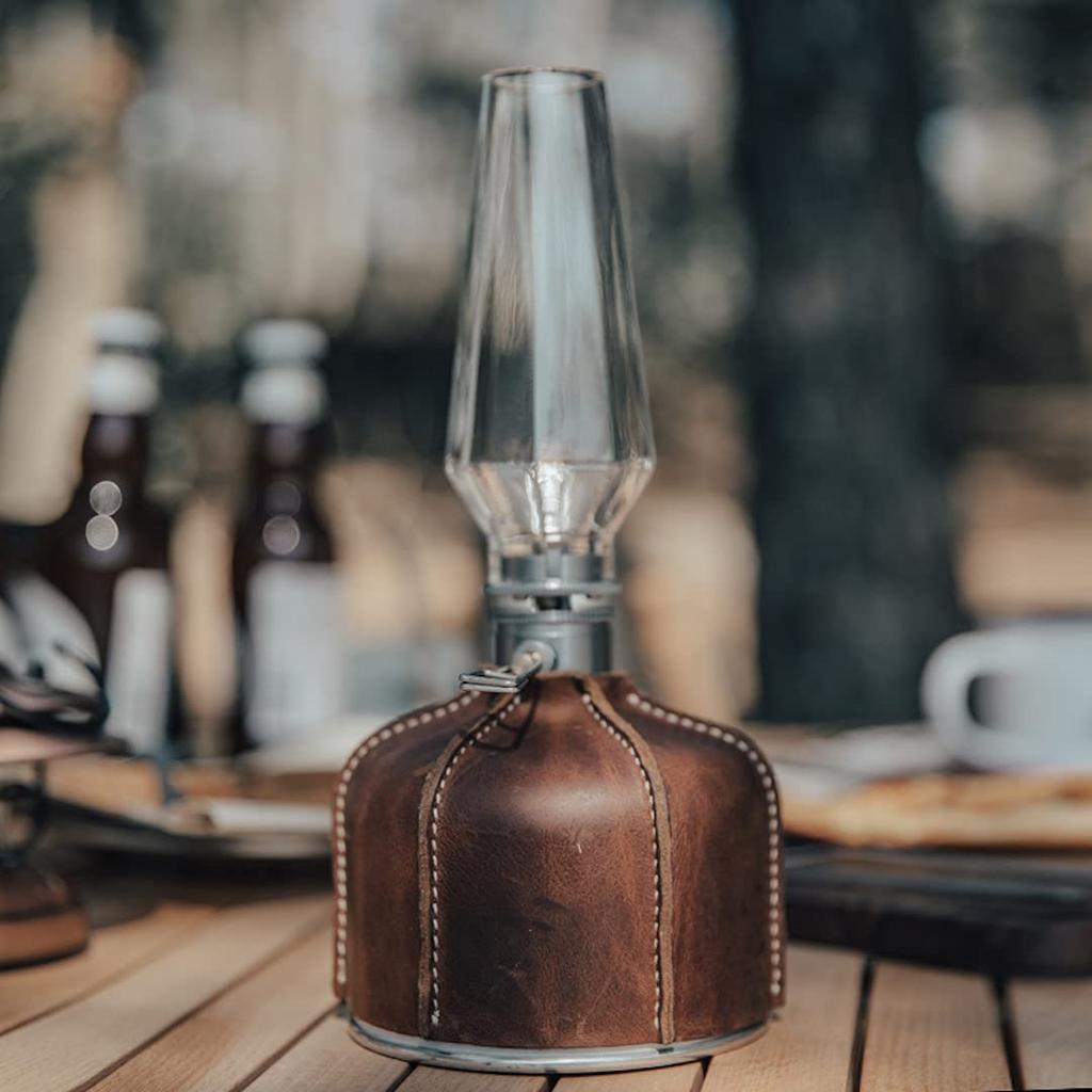 CAMPING MOON Газовая свеча-фонарь с деревянным футляром для фонаря, T-1