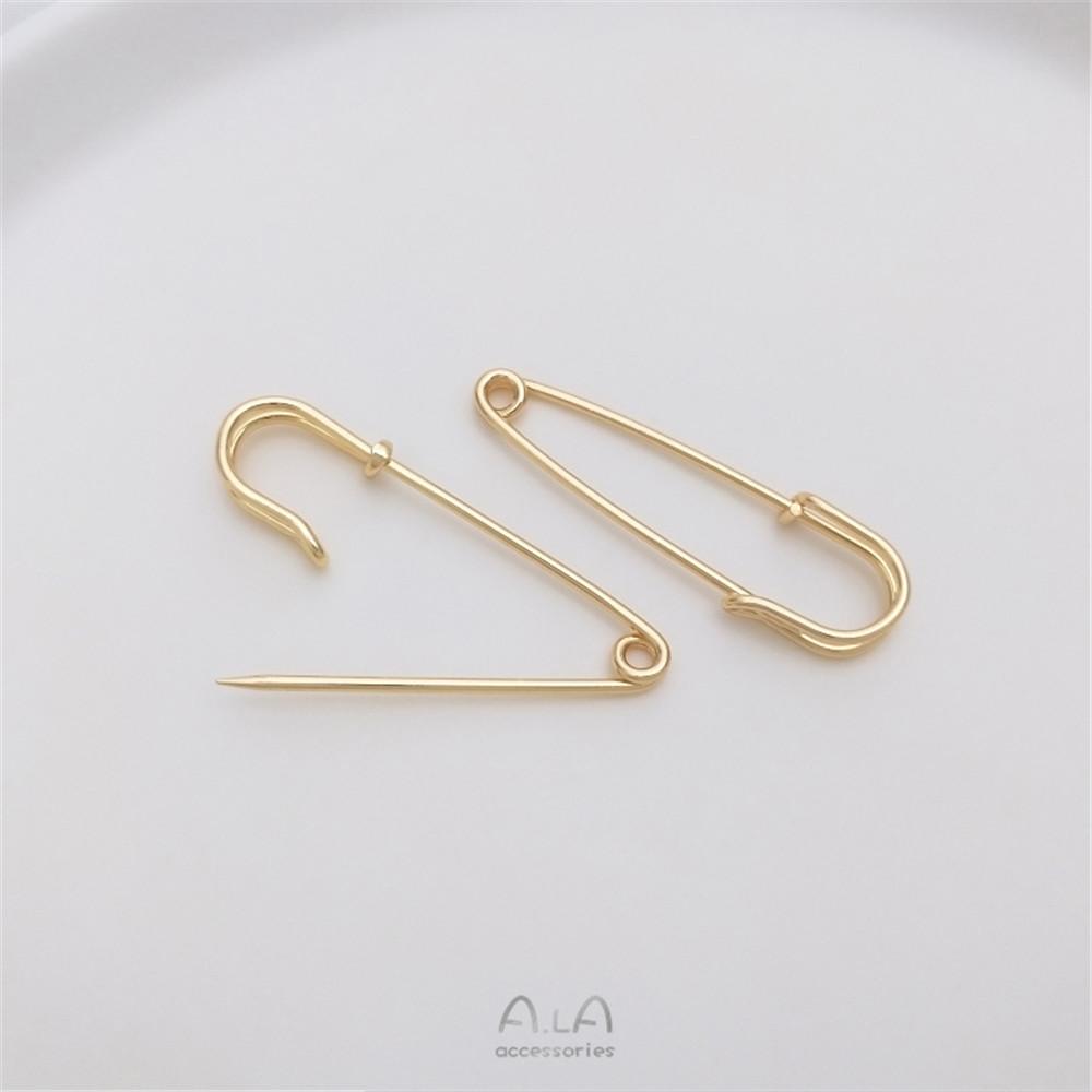 18K Gold Plated Brooch Clasp Brooch Color Preservation Accessories DIY Handmade Materials
