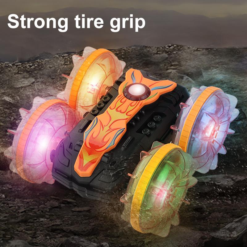 Легкое наземное транспортное средство с двухсторонним пультом дистанционного управления, амфибийное кувыркающееся вращающееся устройство с пультом дистанционного управления, трюковая пляжная игрушка, детский электрический автомобиль