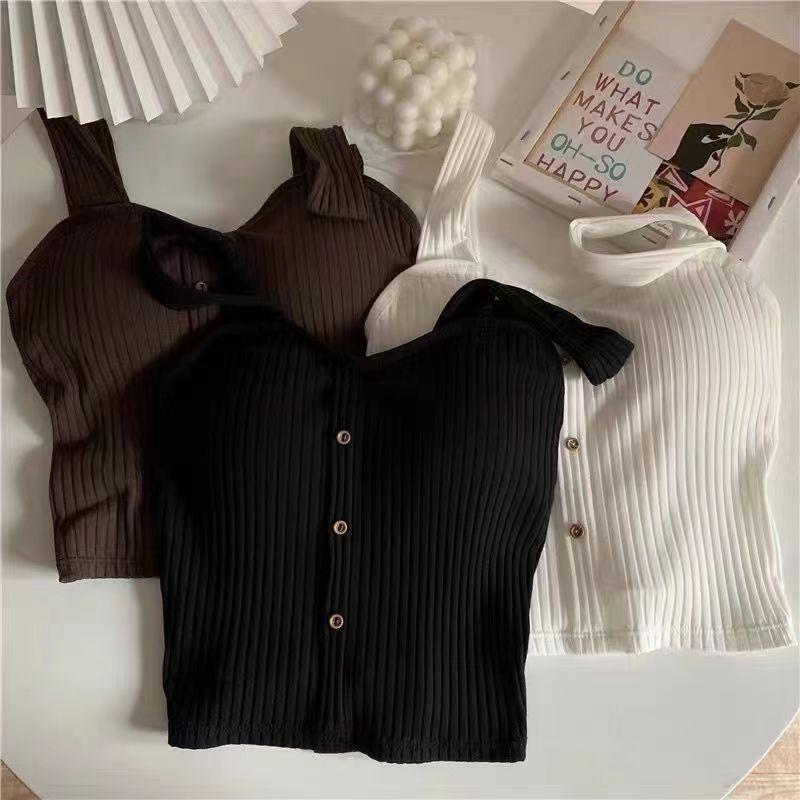 Милый укороченный топ без рукавов, женский укороченный топ, летний корейский корсетный топ, майка, трикотажный сексуальный тонкий жилет, бюстгальтер, топы женские Y2k