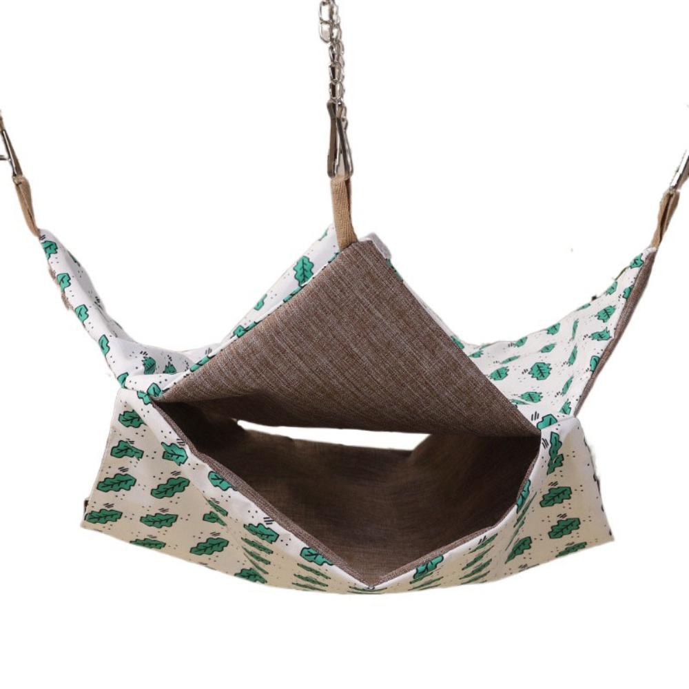 Дышащая гамак для хорька, двухслойная качеля для шиншиллы, клетка, качеля для хомяка, спальное гнездо, лето
