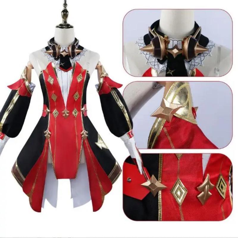 Косплэй Chevreuse Genshin игра «Палач правосудия», костюм, парик, платье, униформа, наушники с повязкой на глазу, шляпа, перчатки, костюм для девочек