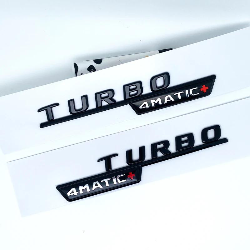 3D Flat Fo Turbo BITURBO V8 BITURBO 4MATIC 4MATIC+ V8 V12 BITURBO Plus Emblem for Benz GT Car Fender Side Sticker BB1