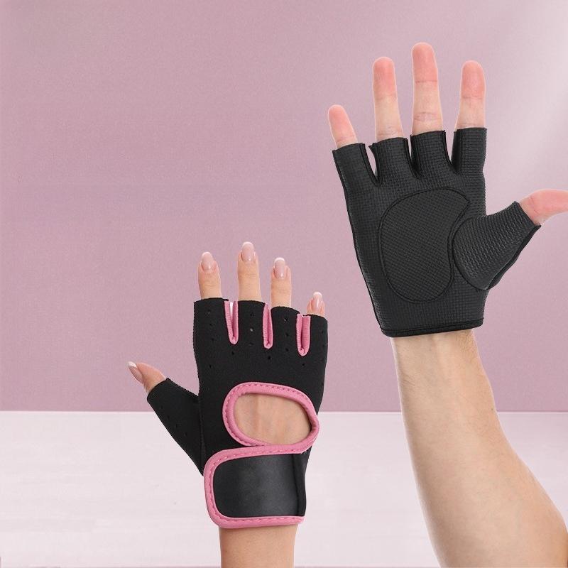 Men's and Women's Half-finger Fitness Gloves Non-slip Breathable Cycling Gloves Weightlifting Palm Protection Sports Gloves