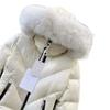 Explosive original standard high-quality Mengjia SS new women's fur collar waist down jacket