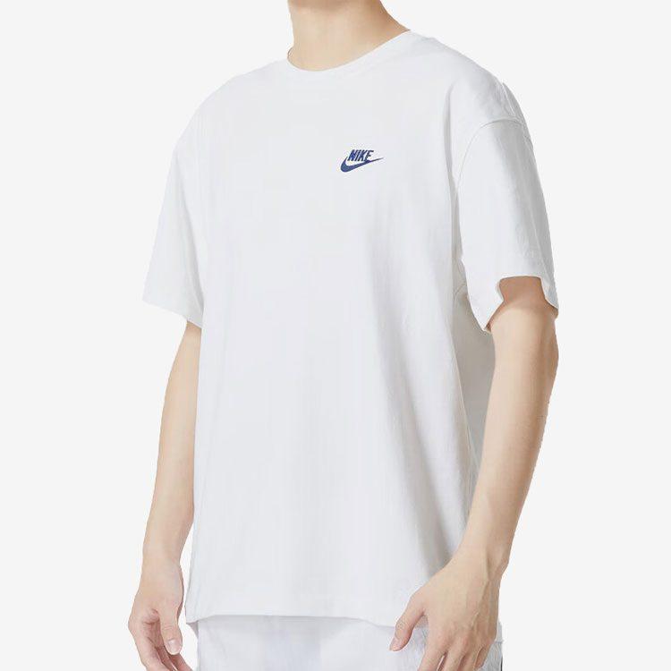 Nike T Shirts Men's White Crew Neck Moderate Straight Fit FN3698-100