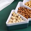 Christmas Tree Divided Snack Tray Plastic Serving Dish for Fruits Nuts Candy Stackable Food Platter for Holiday Parties Space-Saving Kitchen Organizer