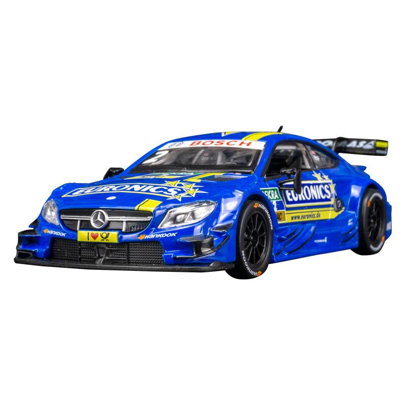1/32 Mercedes-Benz C63 DTM Раллийный автомобиль Сплав Автомобиль Литье под давлением Игрушечная модель автомобиля Звук и свет Игрушка Коллекционные предметы Подарок на день рождения