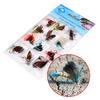 12pcs Dry Flies Wet Flies Fly Fishing Flies Kit Bass Salmon Trouts Flies Floating