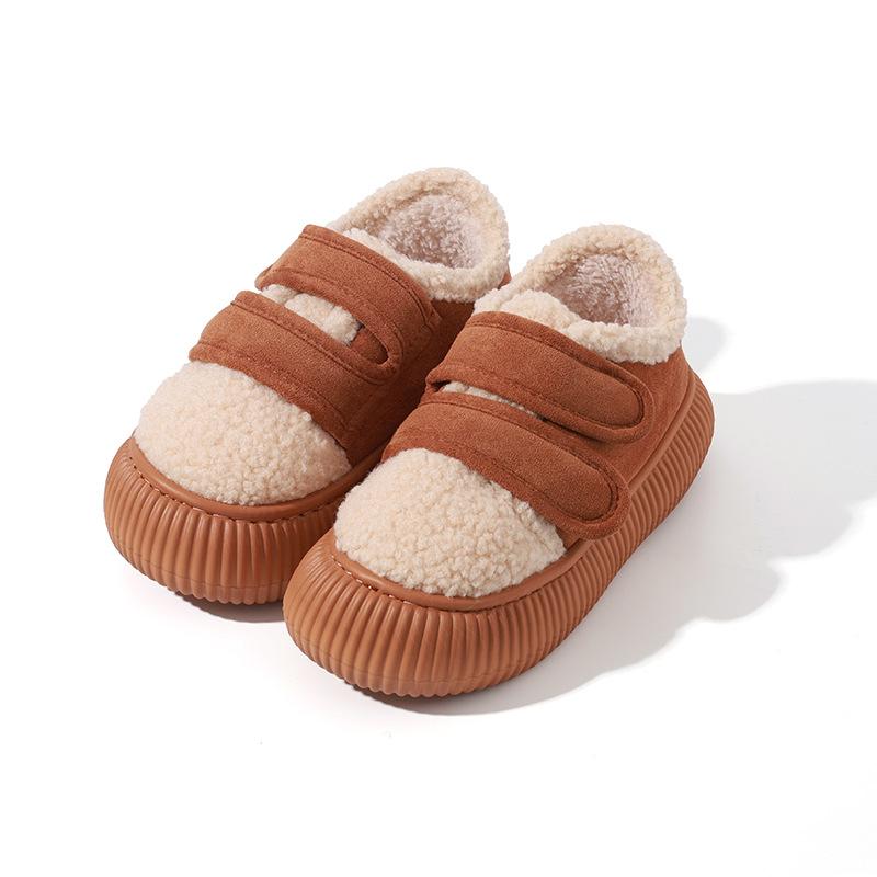 Женские домашние тапочки из флиса на платформе, удобные, пушистые, с подкладкой из искусственного меха, домашние тапочки, зимние, теплые, для дома и улицы, для женщин