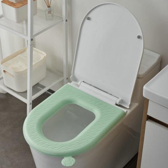 Подушка для сиденья унитаза с мягкой на ощупь поверхностью, водонепроницаемая EVA, портативный коврик для унитаза, моющийся, с ручкой, гигиеничная подушка для сиденья унитаза