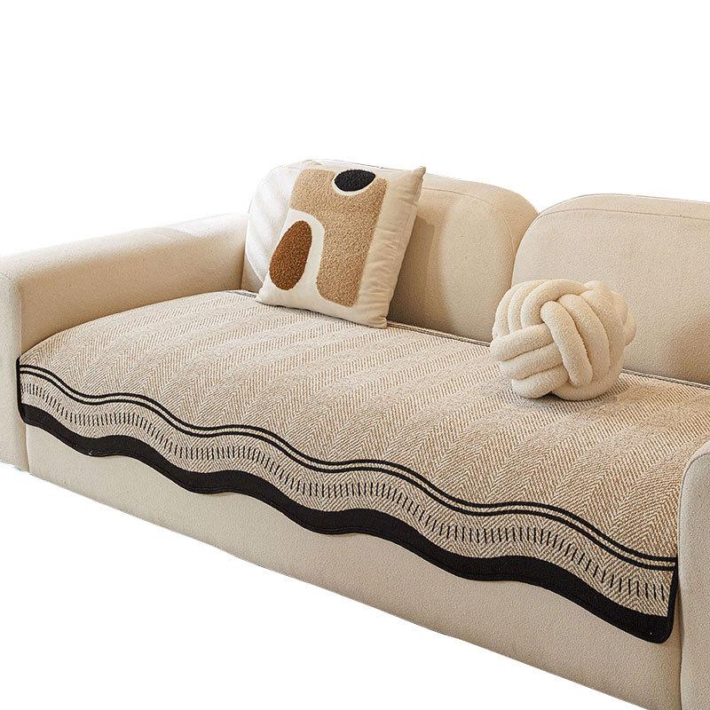 Premium Sofa Cushion Universal In All Seasons New Straight-Row Special-Shaped One-Piece Fixed Non-Slip Leather Sofa Cover