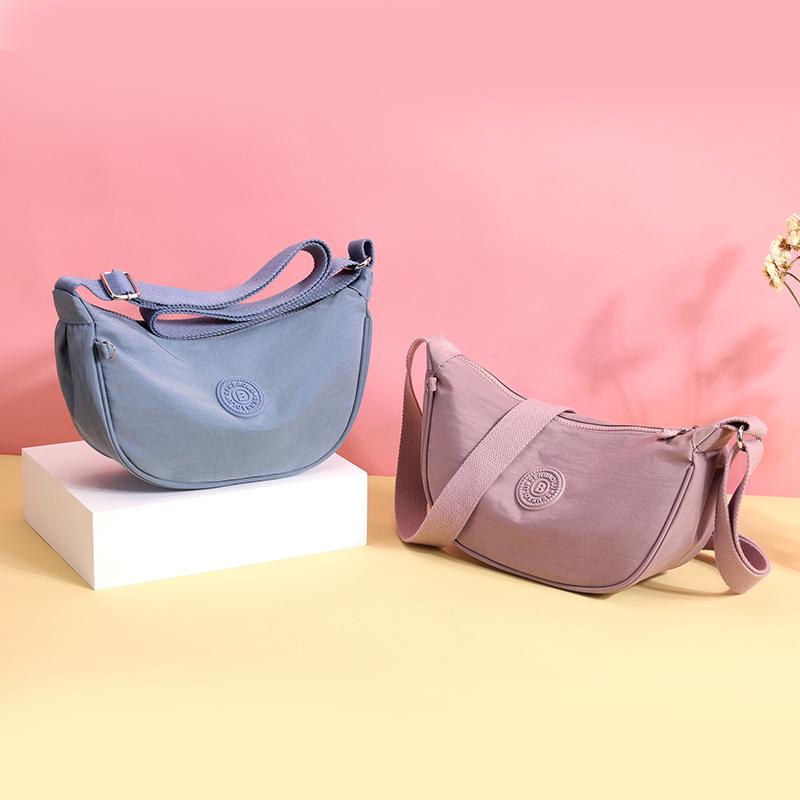 Легкая сумка-хобо большой вместимости, нейлоновая водоотталкивающая сумка через плечо для женщин