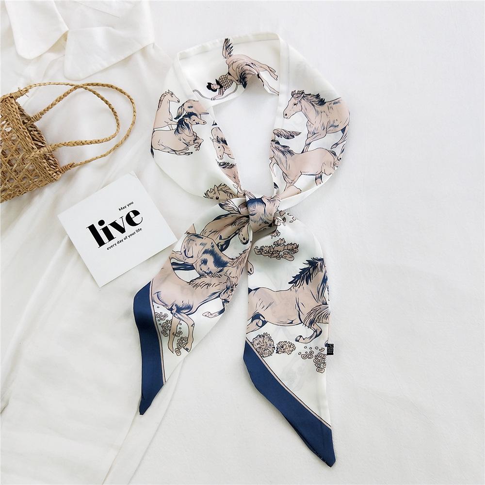 New Scarves Silk Scarves Women'S Spring And Autumn Season Long Decorative Professional Scarves Summer Thin Styles Paired With Shirts Stylish