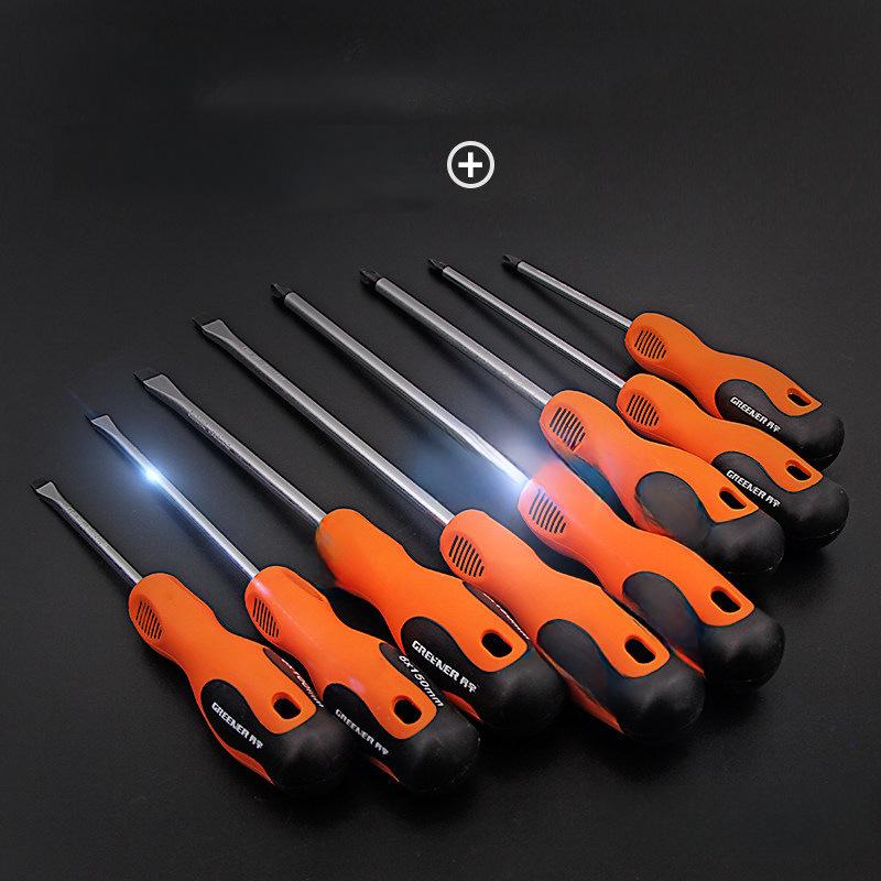 Green Forest Industrial-Grade Screwdriver: High Hardness, Strong Magnetic Tip, Cross Flat Design