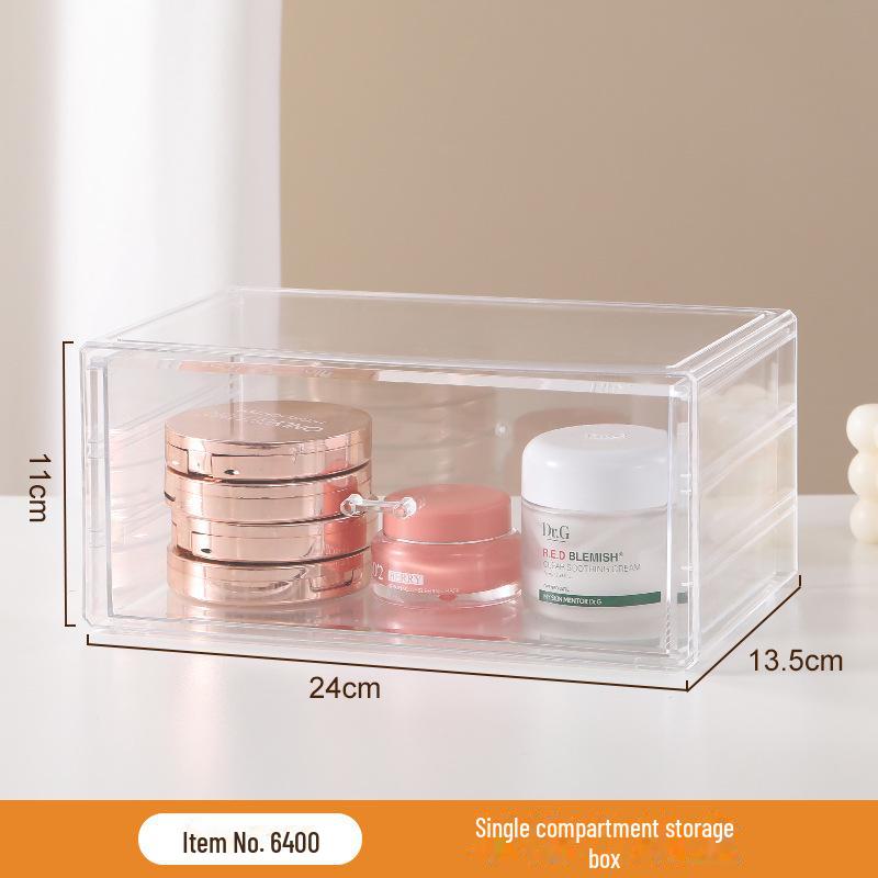Прозрачный настольный органайзер для косметики в спальне и многоуровневого хранения