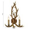 Wooden Feeling Resin Decorative LED Wall Light Lamp Sconce Deer Horn Antler Retro White Deer Wall Lamp Light LED Tree Branch
