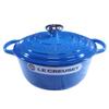 Горшок Le Creuset Cocotte Ronde Marseille Blue 20 Creuset/Le Two-handed 21177-20см (Серебряная ручка) [Элемент]