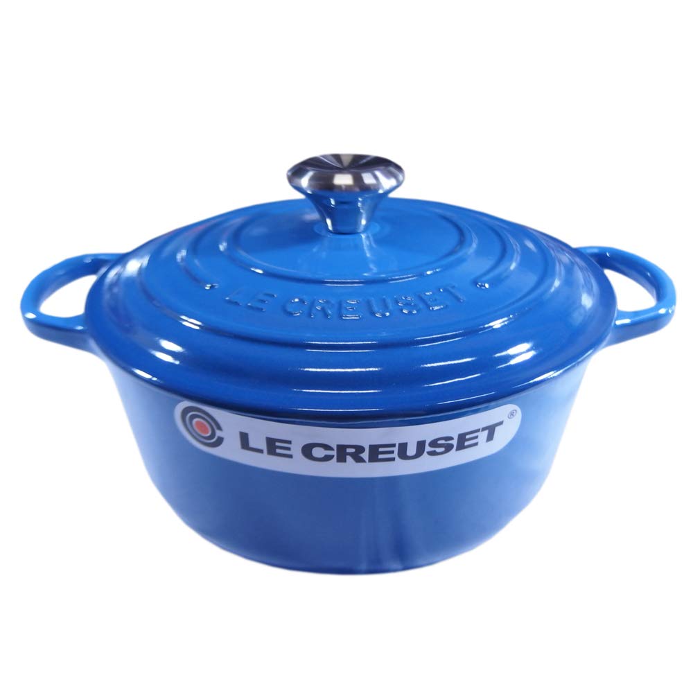 Горшок Le Creuset Cocotte Ronde Marseille Blue 20 Creuset/Le Two-handed 21177-20см (Серебряная ручка) [Элемент]