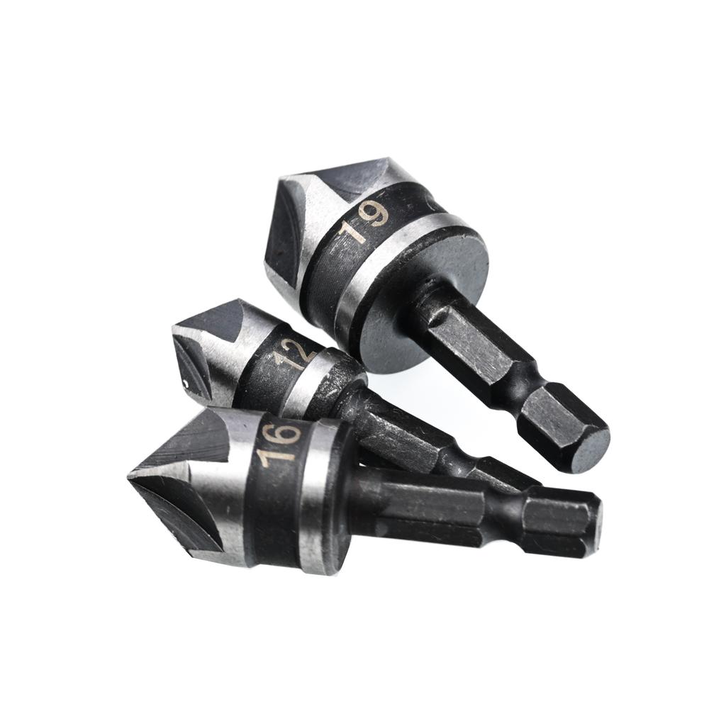 Rosfix Countersink/Chamfer 12,16,19Mm 3Pcs.