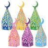 6Pcs Eid Mubarak Candy Box Moon Lantern Gift Cookie Packaging Boxes Bags Ramadan Kareem Decor Muslim Islamic Party Supplies 2024