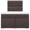 Maison Exclusive - Sommier à lattes de lit et matelas marron foncé 120x190cm tissu