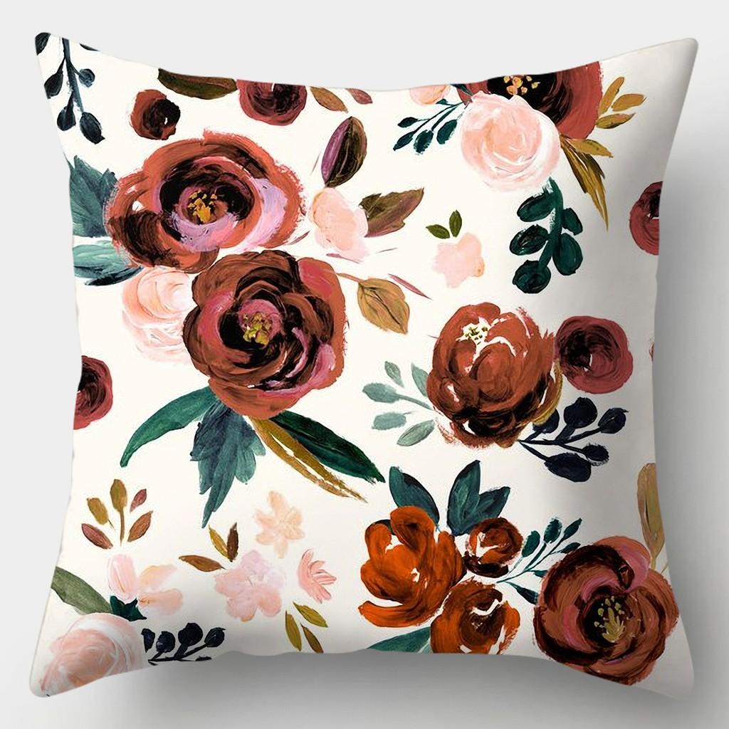 Наволочка Fresh Style 45 см X 45 см, квадратная наволочка для дивана, чехол для подушки с красивыми цветами