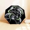 Snakes and Skulls: Automatic Opening Folding Umbrella with 8-Bone Iron Frame - Perfect for Fans, Travelers, Daily Use, and Festive Gifts!112