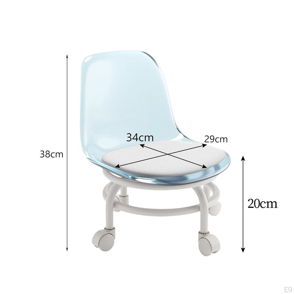 Adjustable Height Rolling Stool for Home and Office