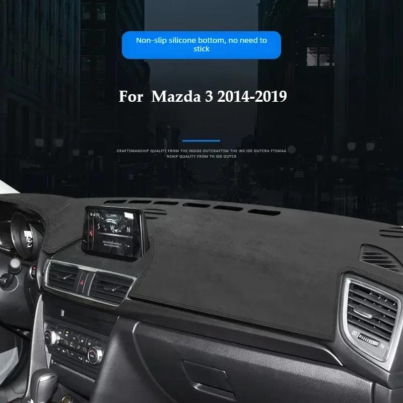 Car Interior Accessories Tools For Mazda 3 Axela 2014-2024 Dashboard Sunshade Mat Center Console Anti-Slip Light Shield Pad