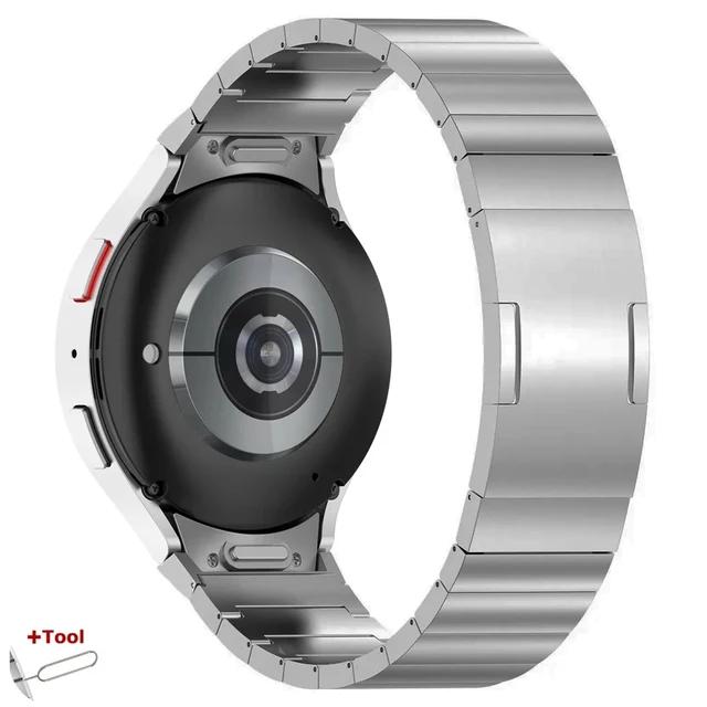 Титановый ремешок без зазоров для Samsung Galaxy Watch 7 6 5 4 44мм 40мм Металлический ремешок Quick Fit для Galaxy 4 6 Classic 5Pro 45мм Браслет