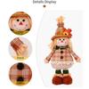 Thanksgiving Harvest Season Scarecrow Ornament Adjustable Doll Tabletop Decoration for Home Retractable Figurine