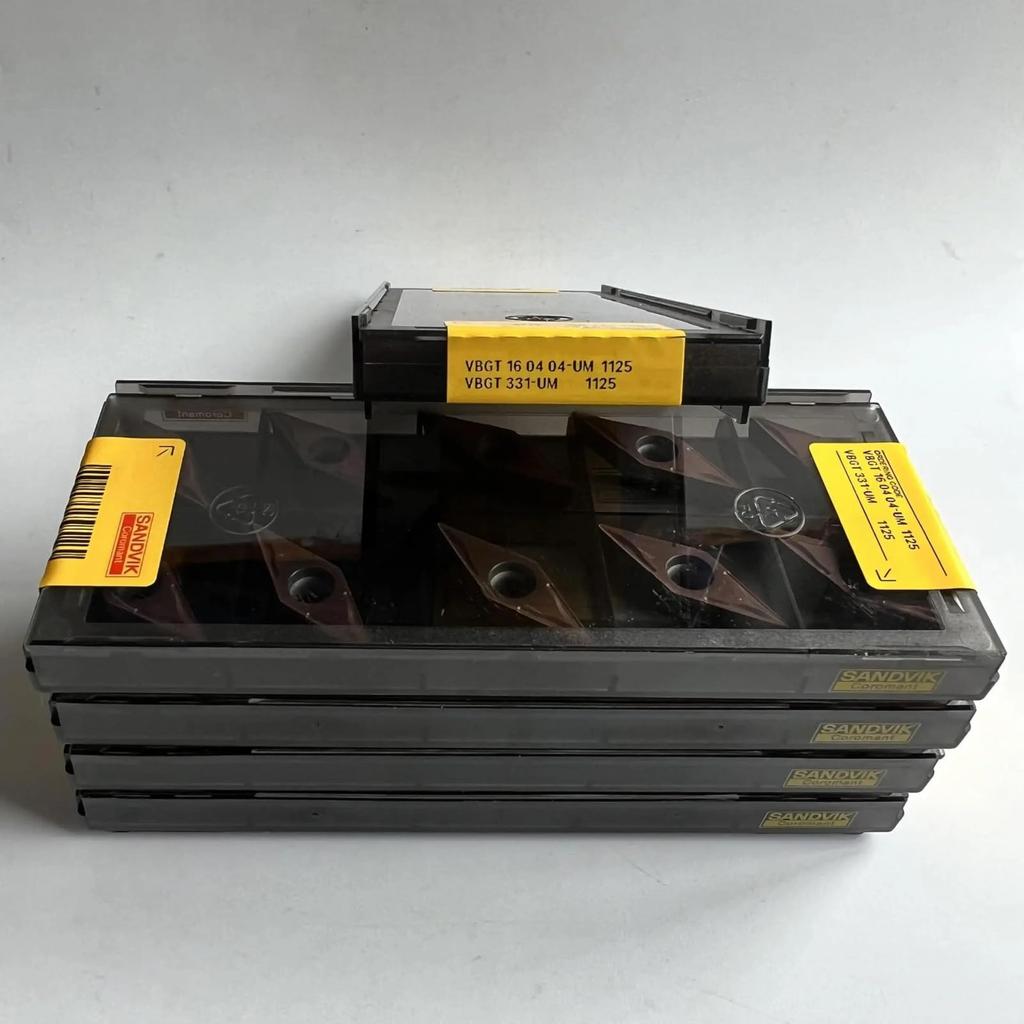 Original Sandvik / VBGT160404-UM 1125 CNC Lathe Carbide Blade Tool 10 Pcs