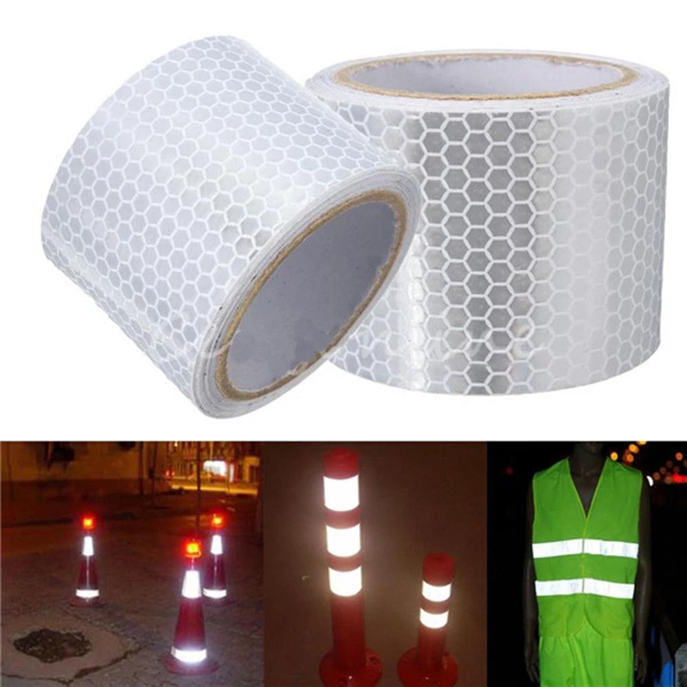 Sticker 5*100cm Safety Warning Tape Self Adhesive Reflective Strip Sticker Motorcycle Film