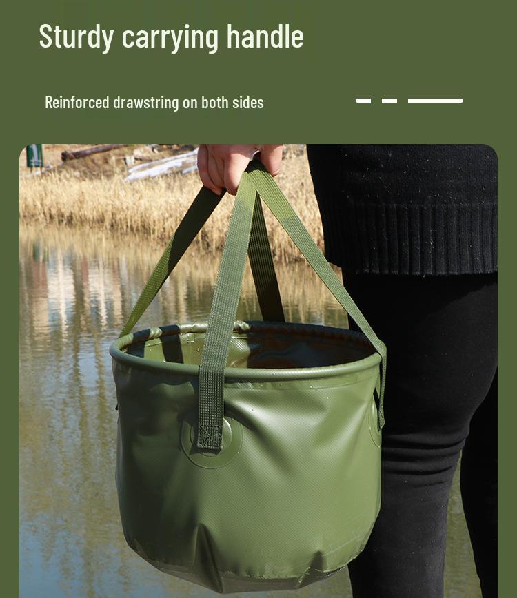 Большой портативный складной таз для путешествий: Многоразовое использование для мытья фруктов, лица и ног - Идеально для кемпинга и пикников