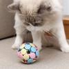 Interactive Cat Toys Ball with Bell Durable Dog Chew Toy for Small Medium Large Dogs Teeth Cleaning Rubber Balls Pet Supplies