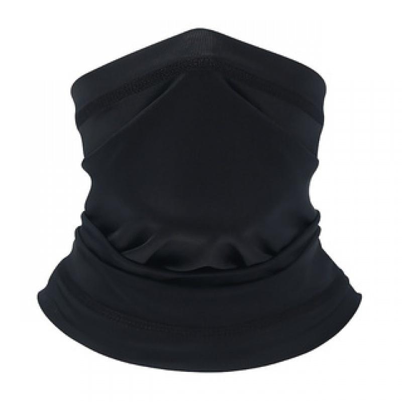 1 шт. Черный многофункциональный спортивный шарф-маска для лица - Ветрозащитный, Пылезащитный, Солнцезащитный, Дышащий и Удобный для езды на велосипеде, катания на лыжах