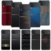 Чехол для телефона Samsung Galaxy Z Flip 4 Z Flip3 5g, чехол для Galaxy Z Flip Pc, жесткий чехол, чехол, роскошная текстура из углеродного волокна