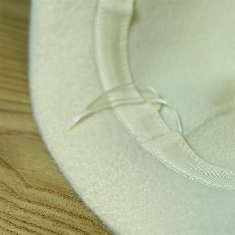 Elegant Top Hat Women's Foldable Basin Hat Bucket Hat Japanese Retro Bucket Hat Autumn and Winter Warm Hat