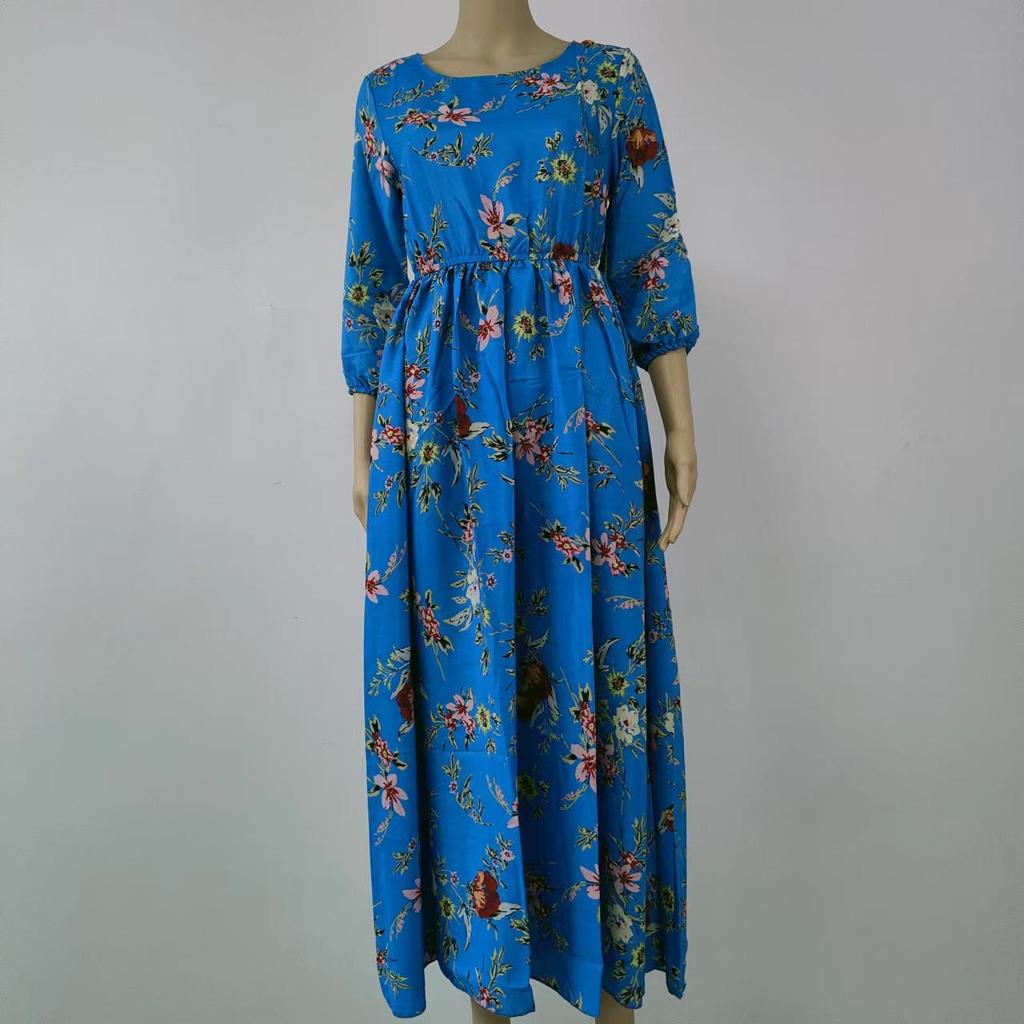 Европейское и американское женское шифоновое платье с принтом и расклешенной юбкой со скидками за количество