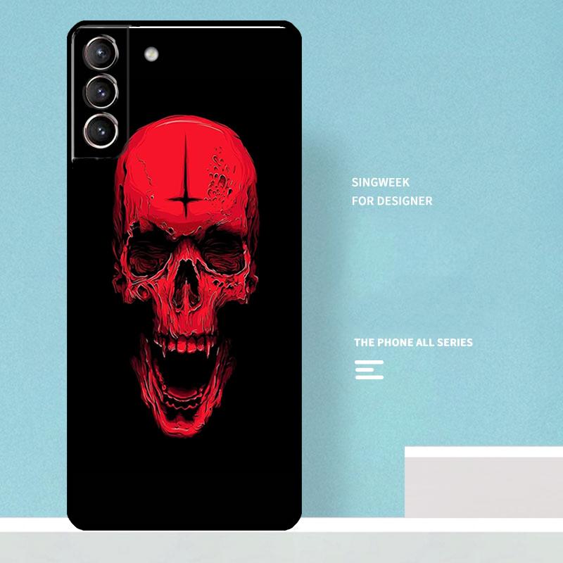 Satanic Scary Skull Case For Samsung Galaxy S25 Ultra S25 FE S20 S21 S22 S23 Plus S9 S10 S24 Ultra Phone Cover