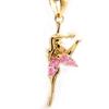 [L4361] - Pink 'Tinker Bell' Gold Plated Pendant
